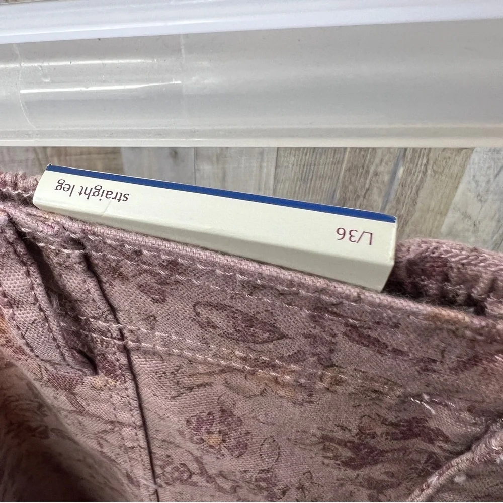 Knox Rose Large Floral Rose Print High Rise Straight Leg Pants with Pockets - Picture 9 of 10